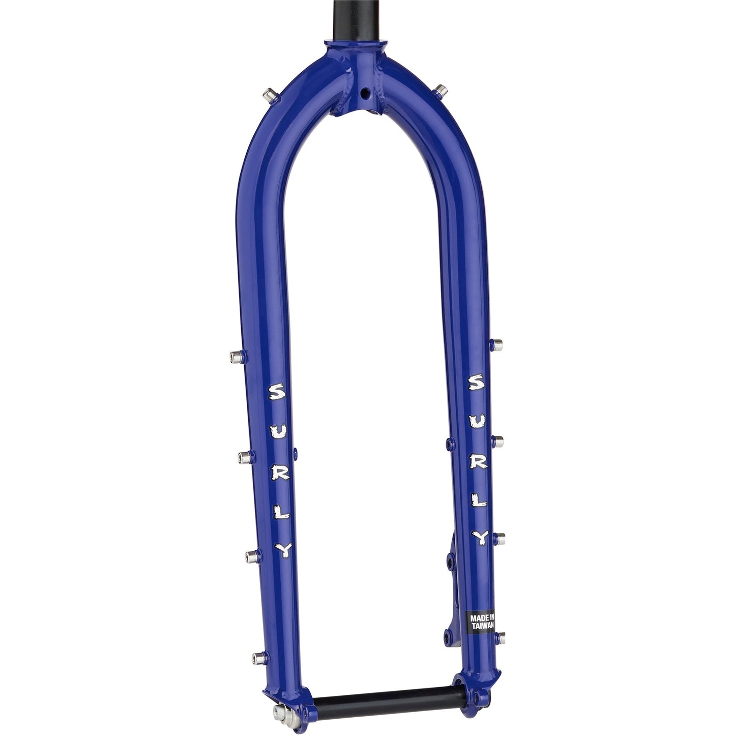 Surly Dinner Fork Subterranean Homesick Blue color 27.5" 420mm axle to crow front view
