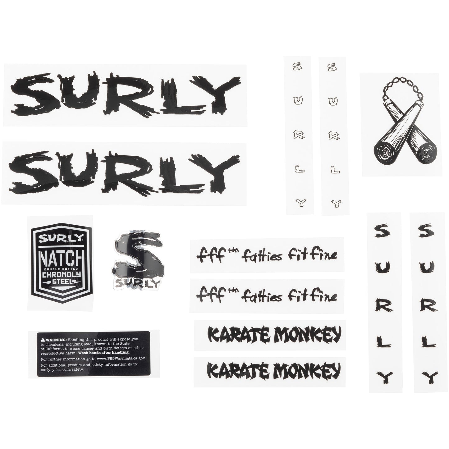 Karate Monkey Decal Set