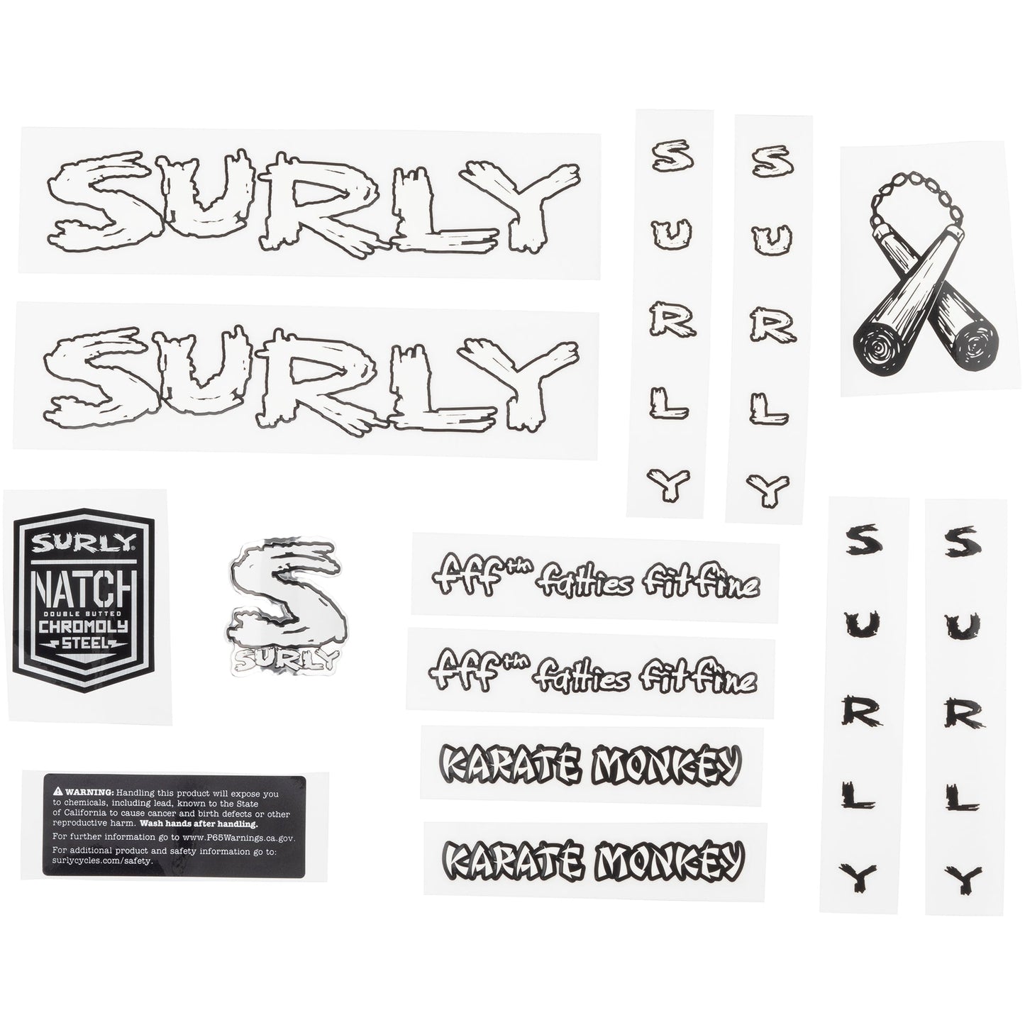 Karate Monkey Decal Set